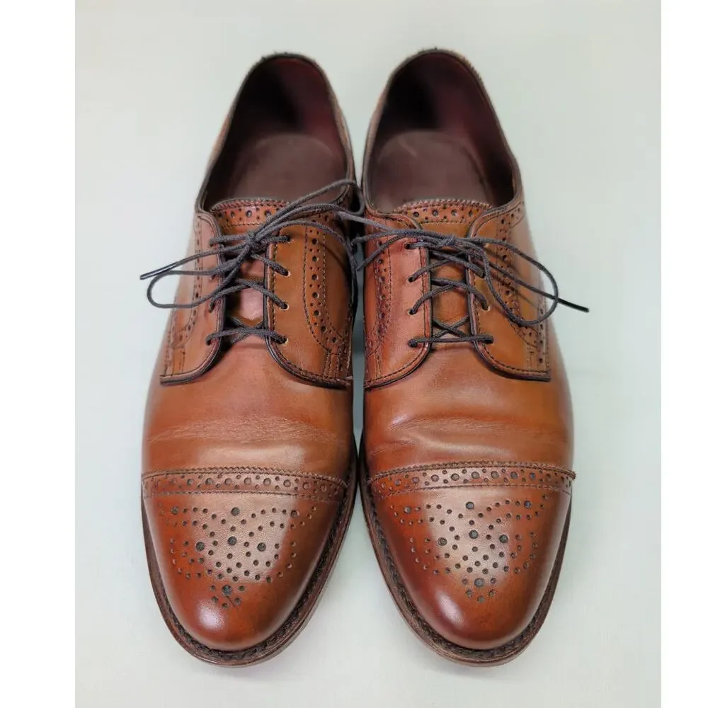 Allen Edmonds Mens Fifth Avenue Strand Cap-toe Oxford Dress Shoe Walnut 9.5 D